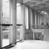 The south lobby looking west from the landing of the Passport Office, with the entrance on the left