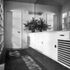 The entrance vestibule has radiator grids incorporated in the built in fitting