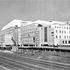 The source of the main construction difficulty in the form of the six lines of railway track (two single and two double) curving to the north-east across the site from Earls Court station
