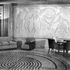 South wall of the hall showing decorative portland stone panel