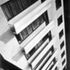 View from the roof looking dow at the series of reinforced concrete cantilevered balconies