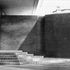 Main entrance with lecture theatre wall