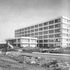 The library block with groundworks continuing in the foreground