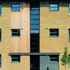The elevation onto the carpark