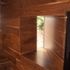 Interior timber finish with small opening