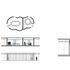 Meeting pod plan, elevation, section option B