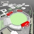 3D Aerial with temporary seating