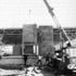Lowering a panel onto the perimeter support angle
