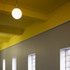 Yellow ceiling in the private bar