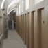 The new walls are made of European oak in staggered boards