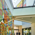 The mural connecting the old and new elements of the building