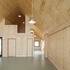 The mess building is lined in plywood