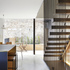 The raw steel staircase