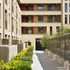 Buildings sit together to form a stylistic whole