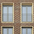 Homes are enhanced by brick detailing