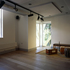 Lacquered oak floorboards