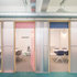 Cellular offices have been inserted to provide smaller spaces for start-ups and new companies