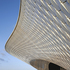 The curved facade