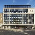 The grid-like facade