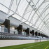 Tensioned PVC fabric was chosen to clad the football pitch roof