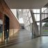The building creates an interplay of light and shadow