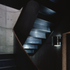 Underside of black steel staircase