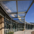 The canopy structure is made up of simple mild steel circular hollow sections, T-sections and angles