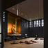 High-level windows allow a view out to the sky but do not draw the gaze out to the landscape