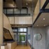 When patients enter a village, they encounter an open area with a two-level staircase