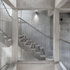 One of the concrete stairs