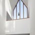 Interior view of the V-shaped window