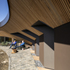 The soffit is fixed at the top with a 400mm-deep black pressed metal fascia panel with all stud fixing showing