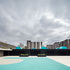 Skylights take their distinctive blue colour from the water tanks atop the estate’s housing blocks