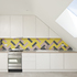 Ice cream-coloured tiles in the kitchen