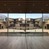 The large mirror-lined studio space