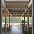 The acoustic ceiling allows for quiet conversations