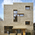 Wienerberger brick is laid with flush white mortar joints to give a sense of mass to the exterior