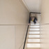 The stair material gives a tactile, warm feel to interiors