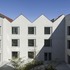 The distinctive gabling of the façades is a conscious reference to typical Belgian terrace profiles of repeated individual gables