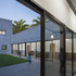 The semi-shaded courtyard