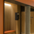 Oak-slatted linings in the studio deal with both acoustic performance and concealment of services and air grilles