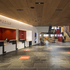 The foyer space features cafés and bars