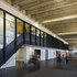 A concrete ceiling spans the length of the structure