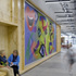 Timber wraps the gallery and market ‘islands’ that run along the top of the food court