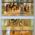 View down through atrium to galleries