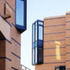 Sharp-edged brickwork and corner windows