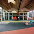 The idea to extend the timber soffits outwards was inspired by Breuer