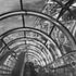 Looking down the escalator on the west facade