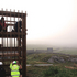 Cladding panels being installed