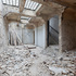 Initial demolition in the ladies 